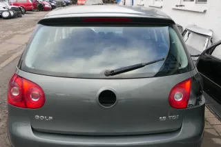 VW Golf 5 V Heckklappe hinten Kofferraumklappe mit Scheibe grau grün LA6Q saga - Bild 1