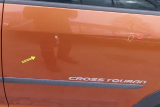 VW Touran 1T 1T3 Tür hinten links rot braun orange LA3U Cross - Bild 3