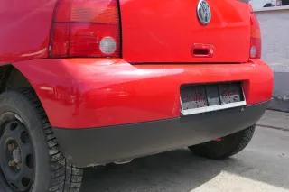 VW Lupo Stoßstange hinten Heckstoßstange Stoßfänger rot LP3G - Bild 4