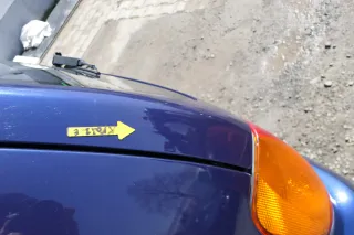 VW Polo 6N Heckklappe Klappe hinten Kofferraumklappe mit Scheibe blau LB5N - Bild 5