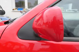 VW Polo 6N elektrischer Spiegel Außenspiegel links außen mit Glas rot LP3G - Bild 3