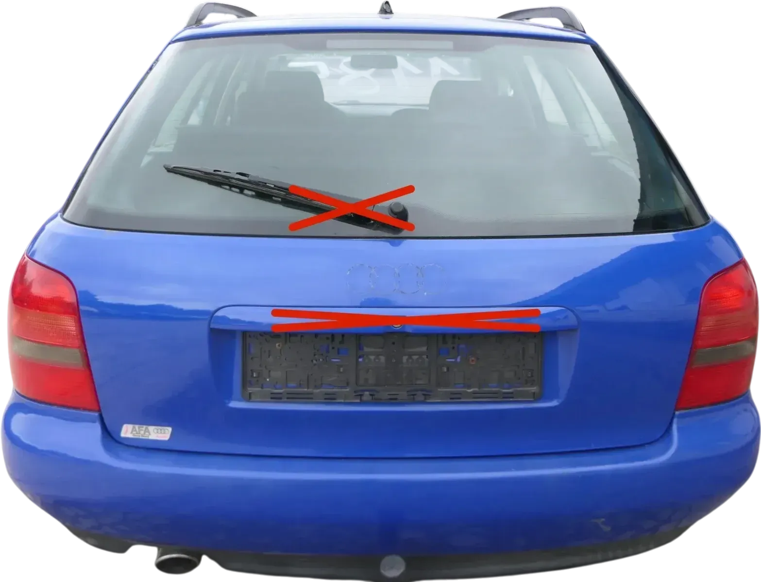 A4 B5 Kombi Heckklappe hinten Klappe Kofferraumklappe blau LZ5M Scheibe - Bild 1