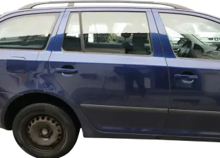Skoda Octavia 1Z Kombi Tür hinten rechts blau LF5Q (ohneAnbauteile) - Bild 1