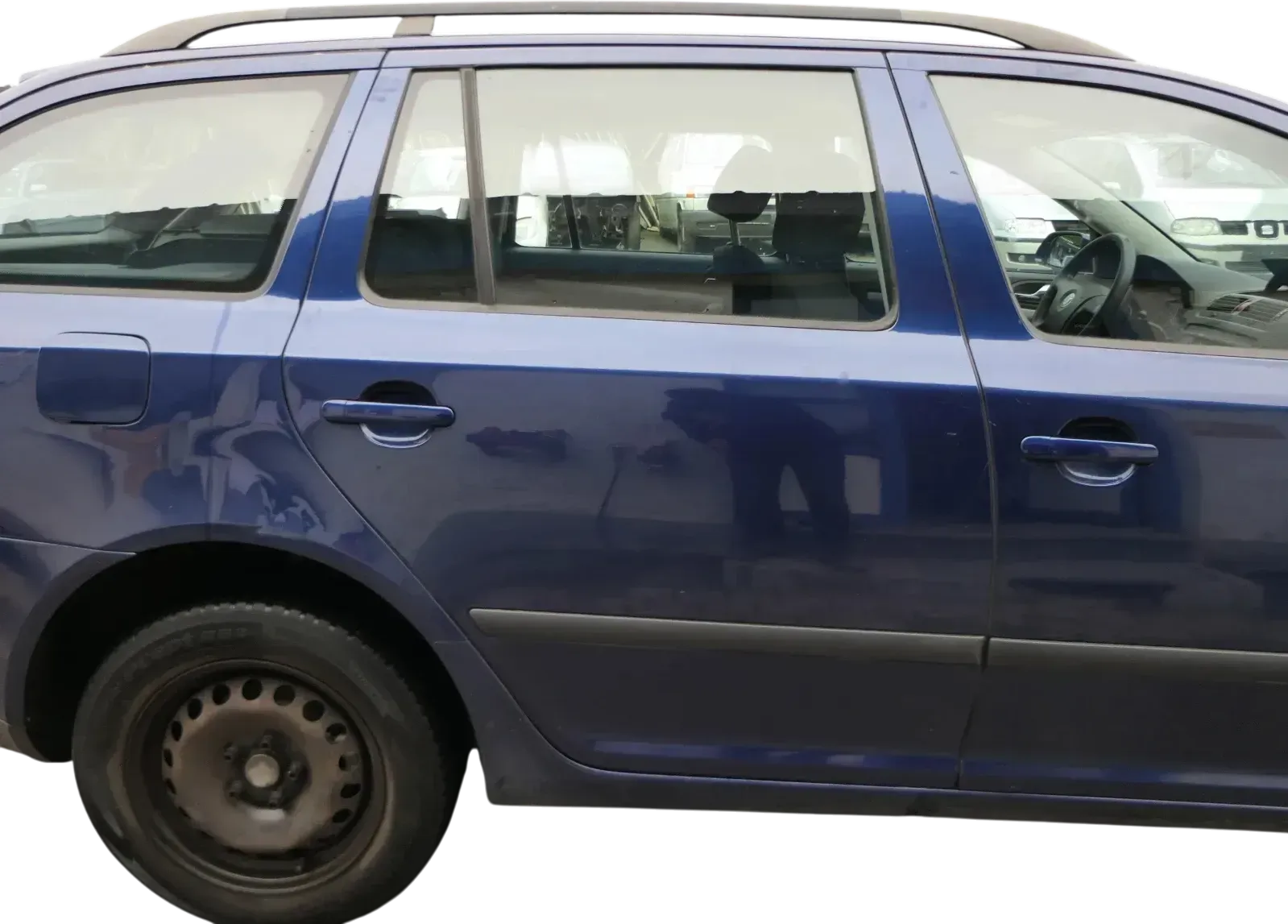Skoda Octavia 1Z Kombi Tür hinten rechts blau LF5Q (ohneAnbauteile) - Bild 1