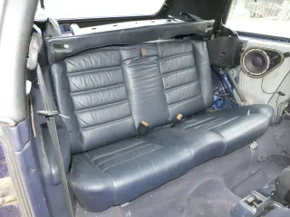 VW Golf 3+4 1E Cabrio Sitz Sitze hinten Rückbank Rücksitzbank Leder blau - Bild 1