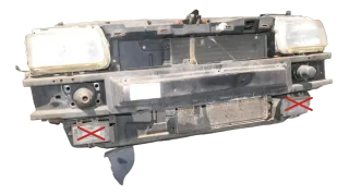 VW Polo 6N Schloßträger Halter mit Kühler Scheinwerfer Lüfter - Bild 1