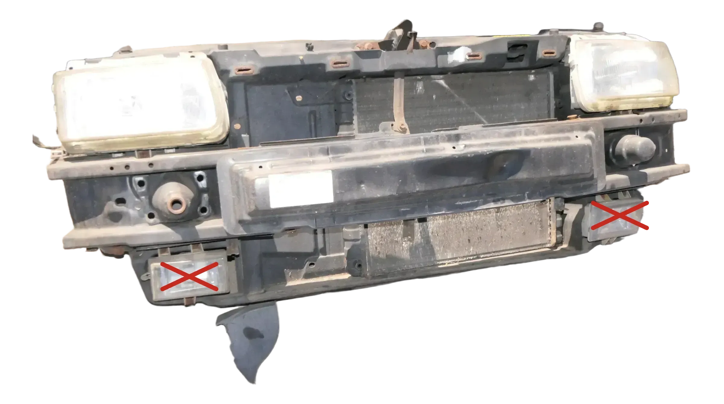 VW Polo 6N Schloßträger Halter mit Kühler Scheinwerfer Lüfter - Bild 1