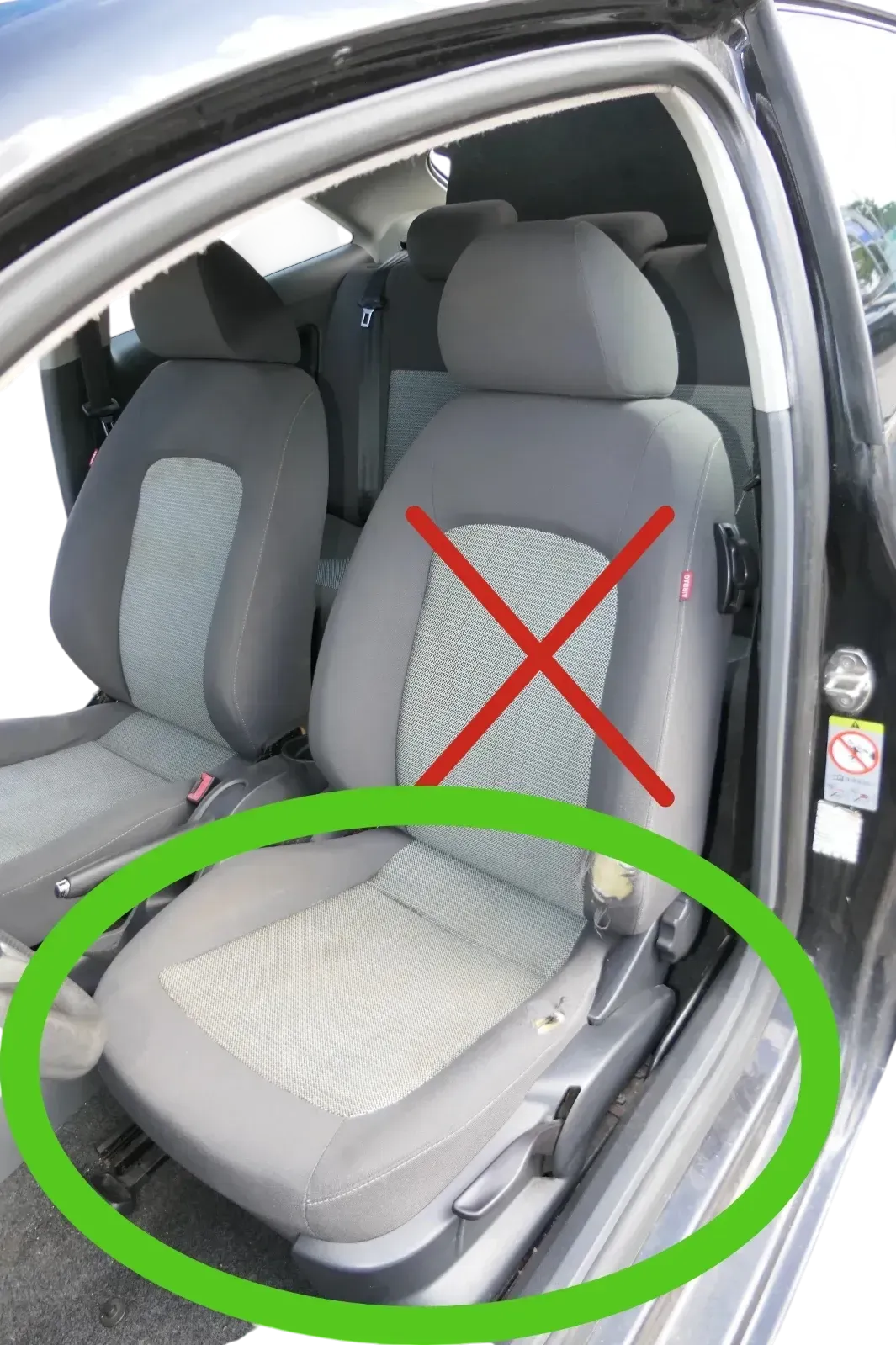 VW Polo 9N 6R Ibiza Sitzgestell Sitz Fahrersitz links 2/3-Türer - Nur Gestell - Bild 1