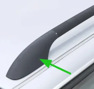 VW Passat 3B 3BGKappe Abdeckung für Dachreling Reling Dach vorne links schwarz - Bild 1