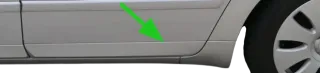 A4 B7 8E NUR Zierleiste Leiste Abdeckung Tür hinten links unten silber LY7W - Bild 1