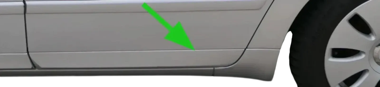 A4 B7 8E NUR Zierleiste Leiste Abdeckung Tür hinten links unten silber LY7W - Bild 1