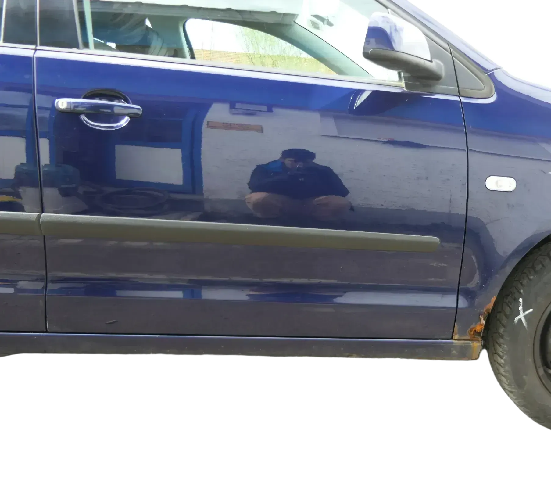 VW Polo 9N 9N3 Tür vorne rechts Beifahrertür 4/5-Türer blau LB5N ohneAnba - Bild 1