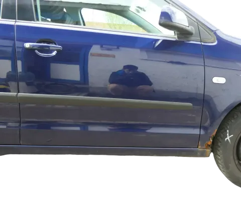 VW Polo 9N 9N3 Tür vorne rechts Beifahrertür 4/5-Türer blau LB5N ohneAnba