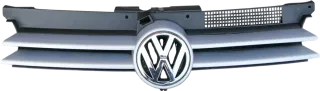 VW Golf 4 Grill Kühlergrill VW Zeichen Logo silber LB7Z - Bild 1