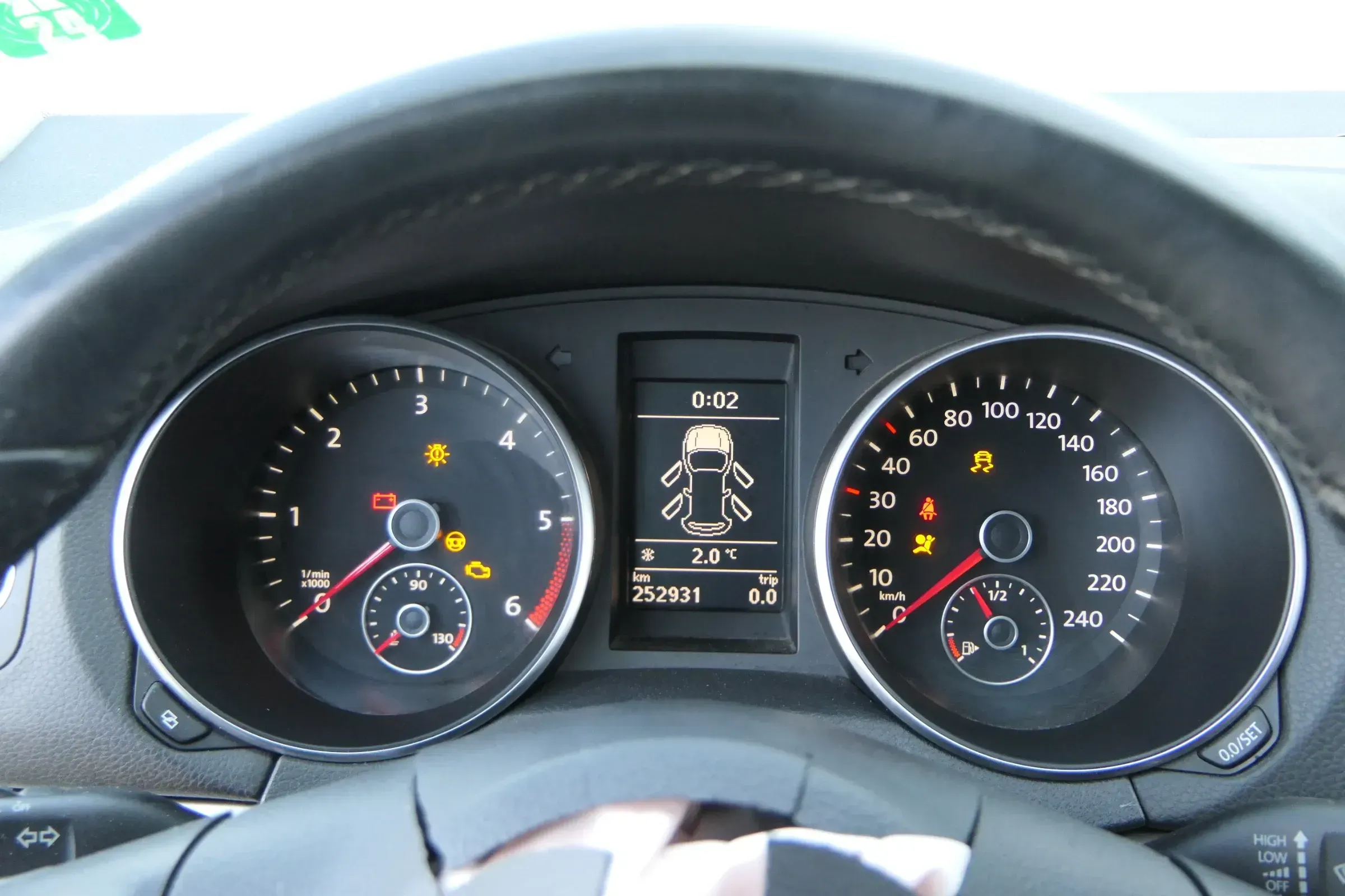VW Golf 6 5K Tachometer Kombiinstrument 5K0920870C TDI CBAB 252.000 km - Bild 1