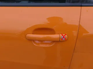 1x Polo Türgriff Tür Griff hinten/vorne links/rechts außen orange LP2C - Bild 1