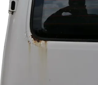 VW T4 Flügeltür Klappe hinten links weiß R902 mit Scheibe - Bild 7