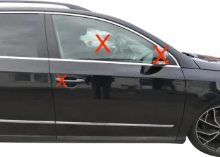 Passat 3C Kombi o. Limo Tür vorne rechts Beifahrer schwarz LC9X ohneAnbauteile - Bild 1