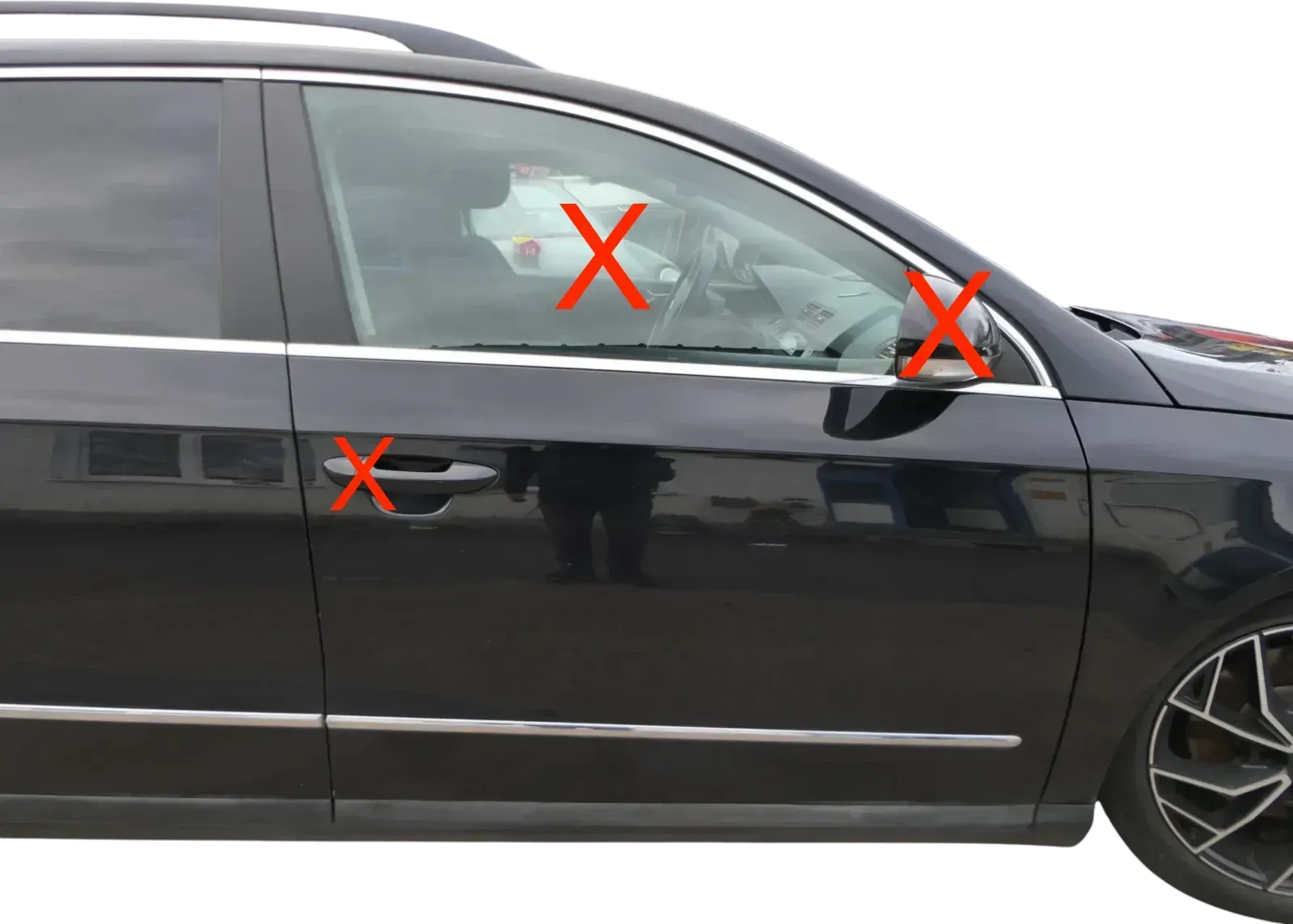 Passat 3C Kombi o. Limo Tür vorne rechts Beifahrer schwarz LC9X ohneAnbauteile - Bild 1