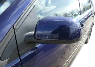 VW Polo 9N elektrischer Spiegel Außenspiegel links vorne blau LB5N - Bild 1