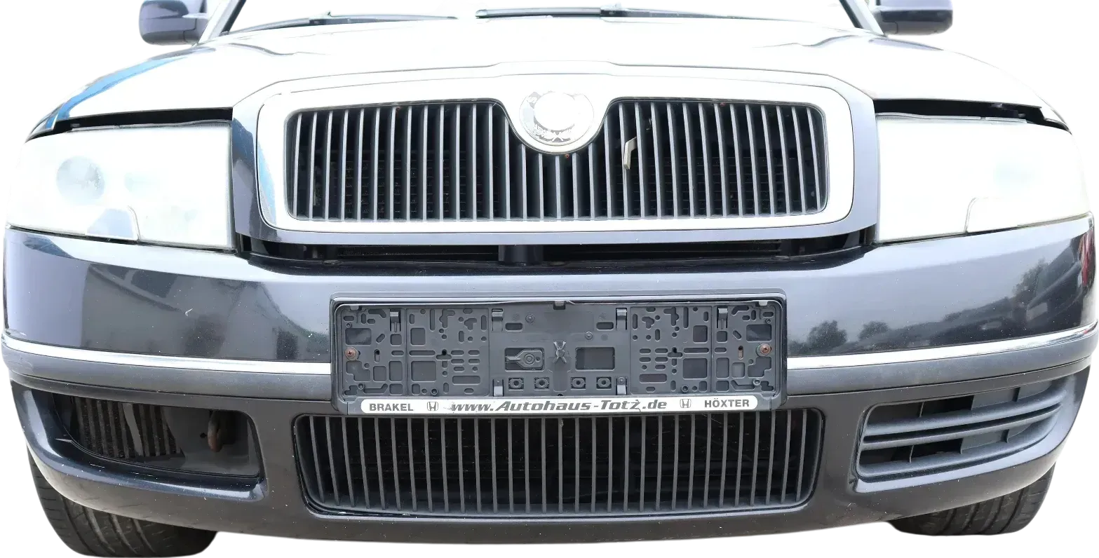 Skoda Superb 3U Stoßstange vorne Frontstoßstange schwarz LF9R - Bild 1