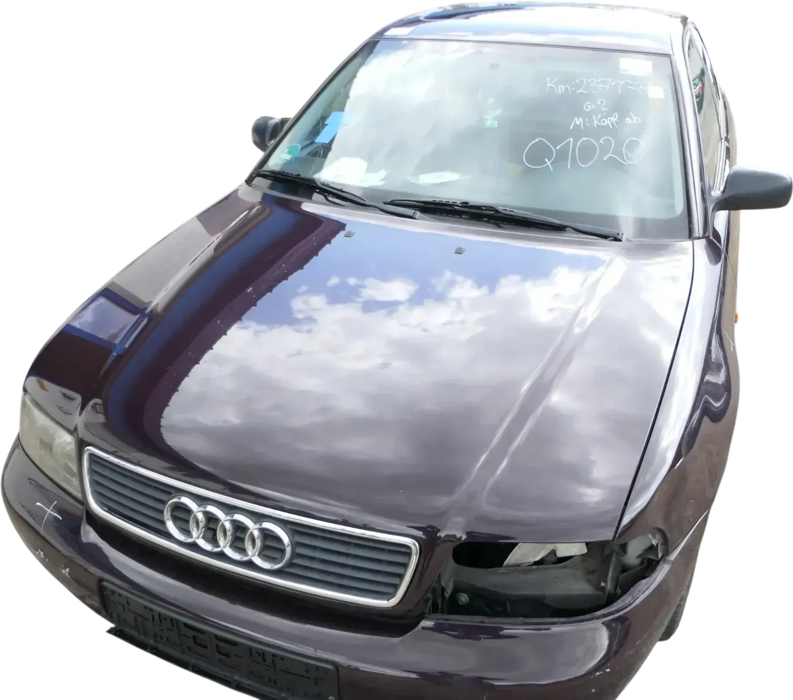 Audi A4 B5 Motorhaube Haube Klappe vorne blau lila LY3K bis ca. Bj. 1999 + Grill - Bild 1