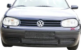 VW Golf 4 Stoßstange vorne Frontstoßstange Stoßfänger blau LC5H SWR -ohne Kappen - Bild 1