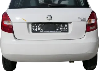 Fabia 5J Schrägheck Limousine Stoßstange hinten Heckstoßstange weiß LF9E - Bild 1