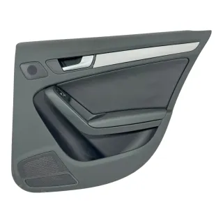 1x A4 8K B8 Türverkleidung Verkleidung Tür hinten rechts schwarz schwarz K-Leder - Bild 1