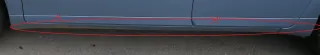 2x A4 8E B6 B7 Blende Holm rechts + link unten Schweller Verkleidung blau LY5J - Bild 2