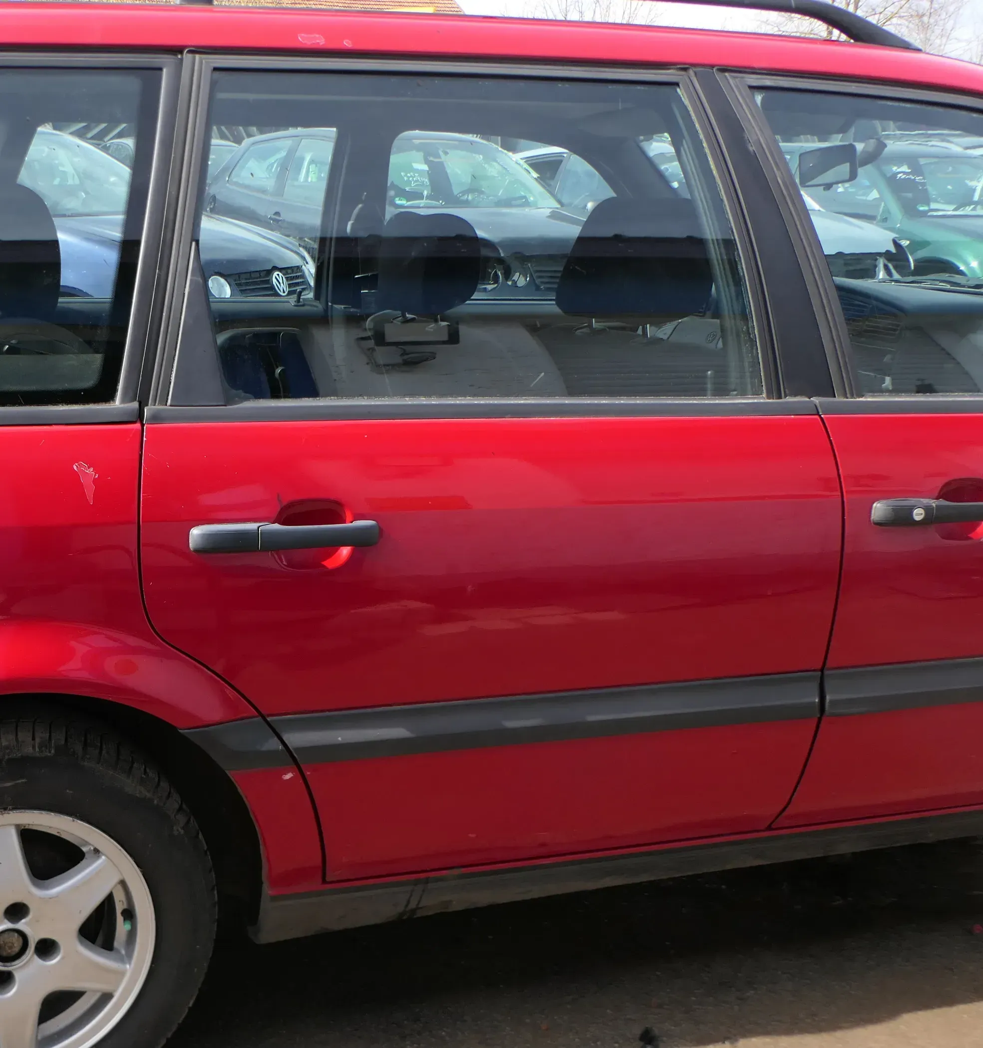VW Passat 3A 35i Kombi Variant Tür hinten rechts rot LY3D ohneAnbauteile - Bild 1