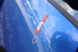 VW Touran 1T 1T3 Tür hinten links blau LA5X und Scheibe ohne Anbauteile - Bild 4