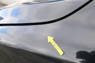 VW Fox Kotflügel vorne links schwarz L041 - DELLE - Bild 3