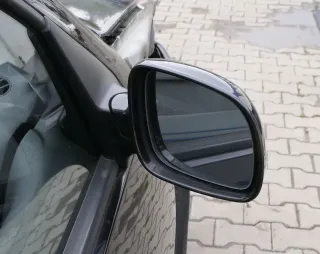 VW Golf 4 Bora manueller Spiegel vorne rechts Außenspiegel schwarz LC9Z bla Glas - Bild 2