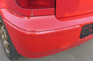 VW Polo 6N2 Stoßstange hinten Heckstoßstange Stoßfänger rot LP3G flash - Bild 5