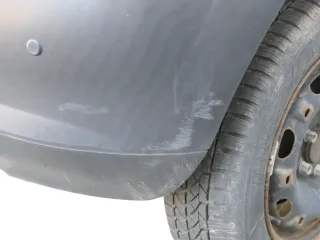 VW Fox 5Z Stoßstange hinten Stoßfänger schwarz matt unlackiert - Bild 12