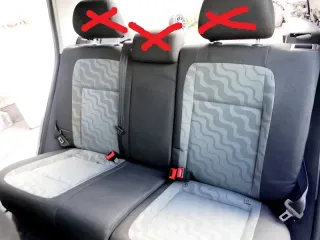 Skoda Fabia 5J 5itz Sitze hinten Rückbank Rücksitzbank 3 Punkt Gurt Isofix blau - Bild 1