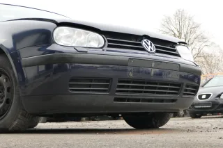 VW Golf 4 Stoßstange vorne Stoßfänger vorn vorne blau LA5G SWR + Kappen - Bild 4