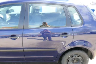 VW Polo 9N 9N3 Tür hinten links 4/5-Türer blau LB5N - ohne Anbauteile - Bild 1