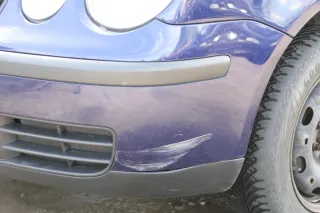 VW Polo 9N Stoßstange Frontstoßstange vorne blau LB5N + Grill - Bild 5