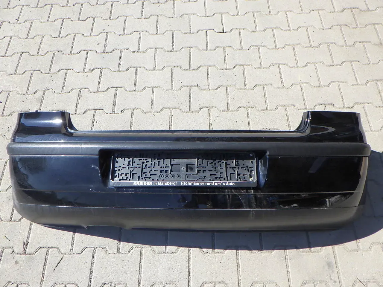 VW Polo 9N 9N3 Stoßstange Heckstoßstange hinten schwarz L041 uni - Bild 1