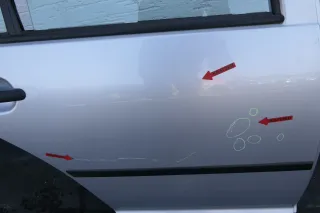 VW Golf 4 Bora Tür hinten rechts nur Kombi / Variant grau silber LA7W reflexsilb - Bild 3
