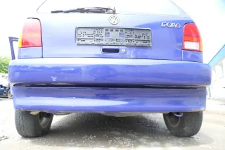 VW Polo 6N Stoßstange hinten 2-geteilte Heckstoßstange LD5D blau Stoßfänger - Bild 1