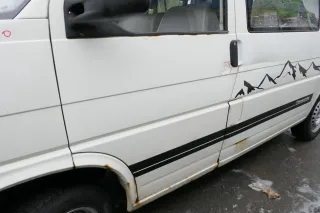 VW T4 Tür vorne links Fahrertür Caravelle Multiavan weiß R902 -ohne Anbaute - Bild 5