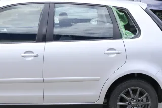 VW Polo 9N 9N3 Tür hinten links 4/5-Türer grau silber LA7W -ohne Anbauteile - Bild 1