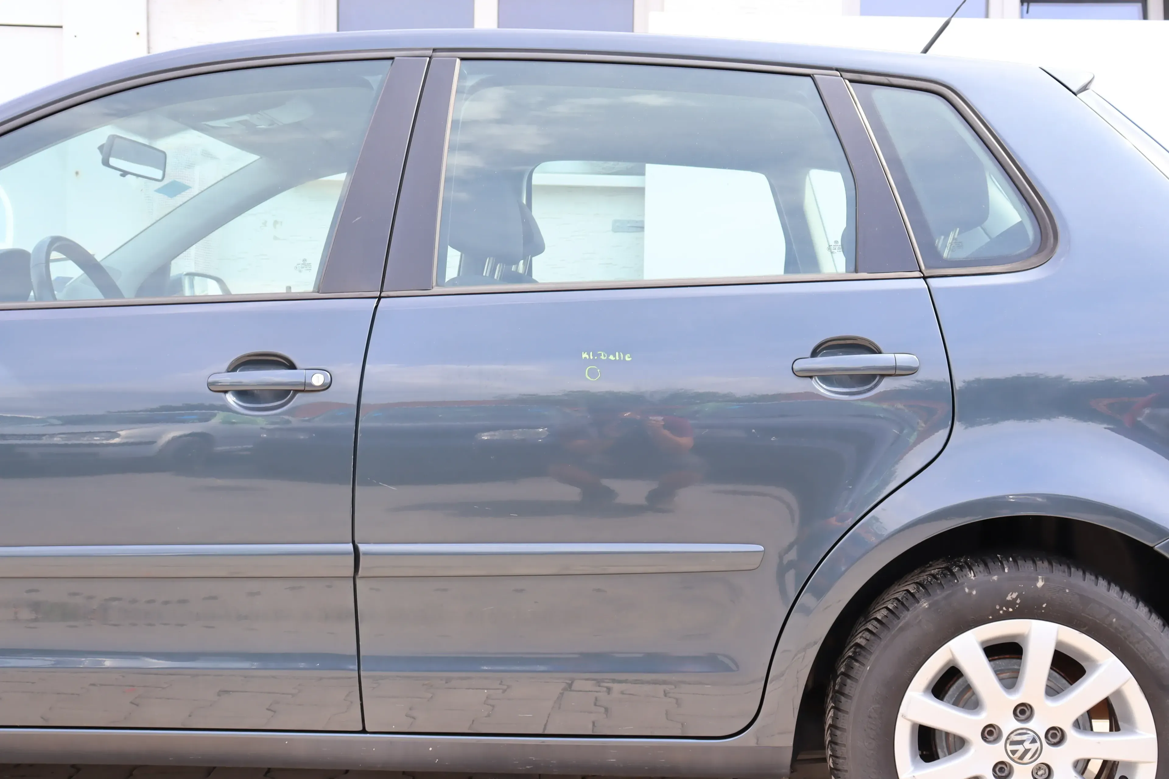 VW Polo 9N 9N3 Tür hinten links 4/5-Türer grau LC7V - Bild 1