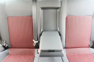 VW Polo 9N 9N3 Sitz Rückbank Sitzfläche Sitze 3 Punkt Gurt hinten rot Kopfstütze - Bild 5