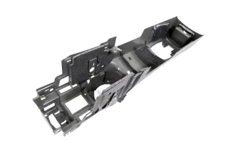 Audi A2 8Z Mitteltunnel hinten Verkleidung um Handbremse Konsole - swing grau - Bild 2