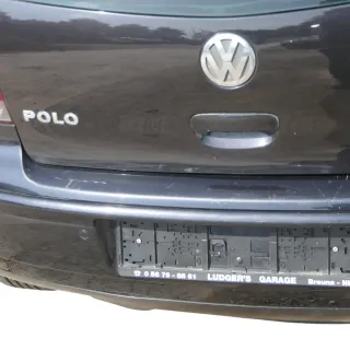 VW Polo 9N 9N3 Stoßstange Heckstoßstange hinten schwarz LC9Z     PDC - Bild 7