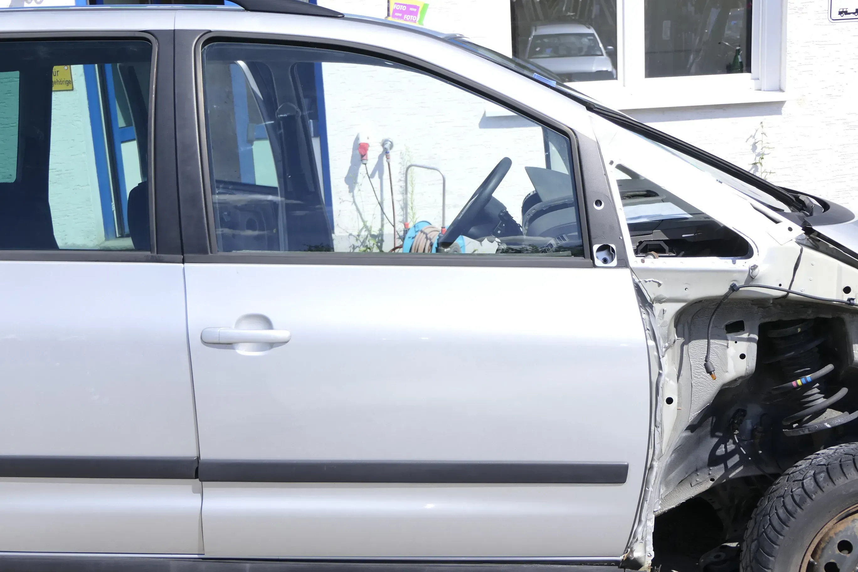 Sharan 7M Alhambra Tür rechts vorne Beifahrertür silber LA7W abBj2000 Facelift - Bild 1